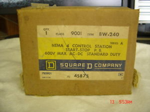 SQUARE D NEMA CONTROL STATION START STOP PUSH BUTTON 9001 BW240