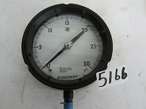 ASHCROFT PRESSURE GAUGE - Q8643  0-30 PSI  -  5 OD - 1/4 MNPT - SIZE 45  NEW