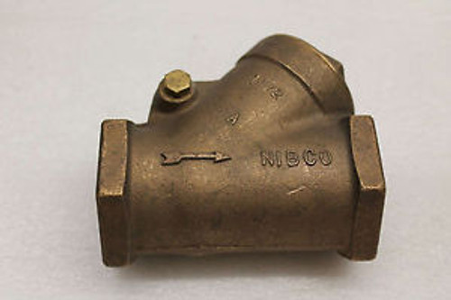 Newco 1-1/2 threaded Y type swing check valve new surplus