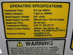 OMRON E3X OPTICAL FIBER PHOTOELECTRIC SWITCH FUNCTIONAL TYPE: III C PER EN574  R
