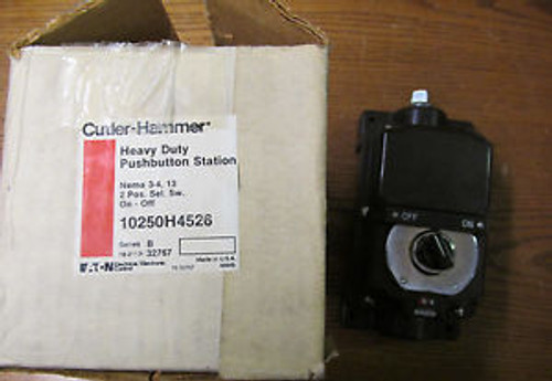 UNUSED NOS Cutler Hammer 10250H4526 Heavy Duty Control Station 2 Pos Switch