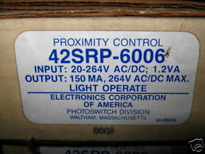 ECA PROXIMITY CONTROL SWITCH MODEL# 42SRP-6006 New