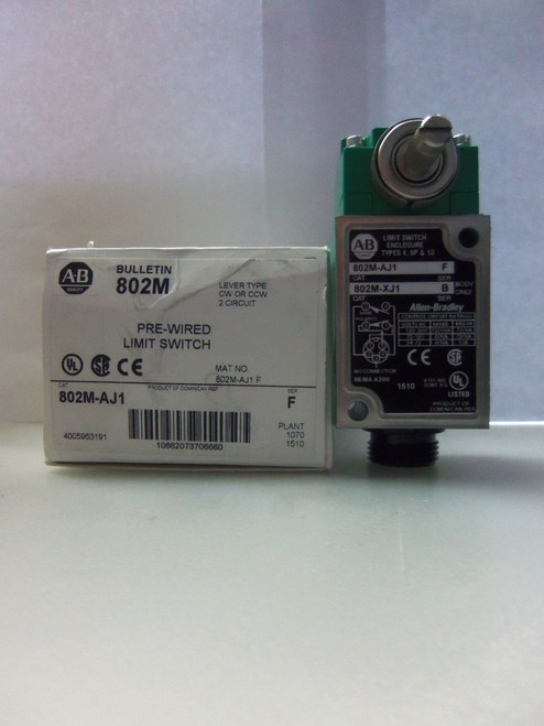 Allen Bradley 802M-Aj1 Series F Limit Switch 600V 10Amp 2 Circuit