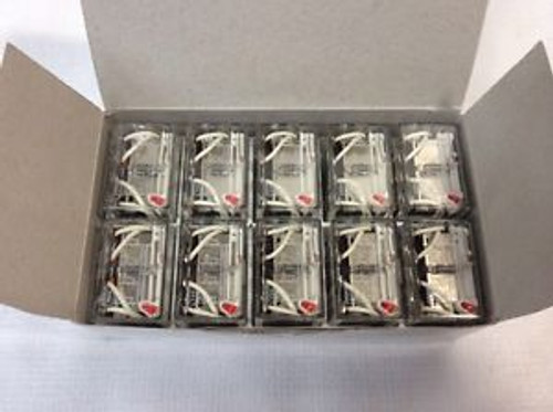 LOT OF 10 OMRON LY4N RELAY 120VAC Red LED NEW