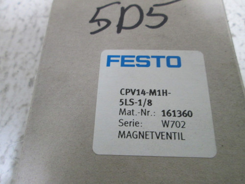 FESTO SOLENOID VALVE CPV14-M1H-5LS-1/8 NEW IN BOX