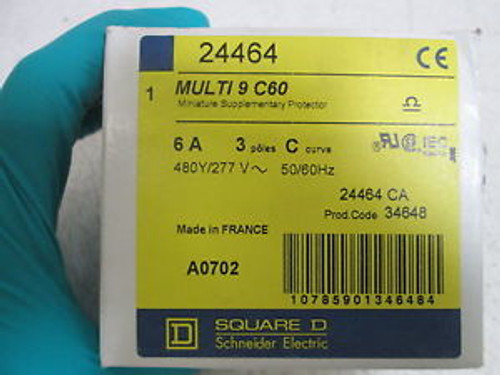 SQUARE D CIRCUIT BREAKER 6A 24464 NEW IN BOX