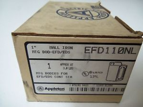APPLETON EFD110NL MOUNTING BODY 1 GANG NEW IN BOX