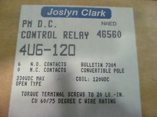 Joslyn Clark Control Relay 4U6-120
