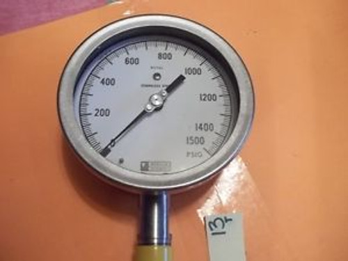 NEW WEKSLER STAINLESS STEEL GAUGE GR2-28-3S 0-1500 PSIG 10 PSIG SUBD (161-1)