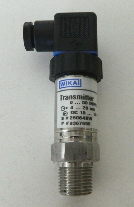 WIKA 8367656 General Purpose Pressure Transmitter S-10, 0-50 INWC, 4-20 mA