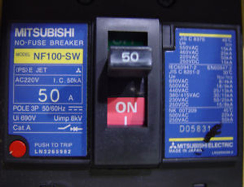 Circuit breaker Mitsubishi NF100-SW  50 amp