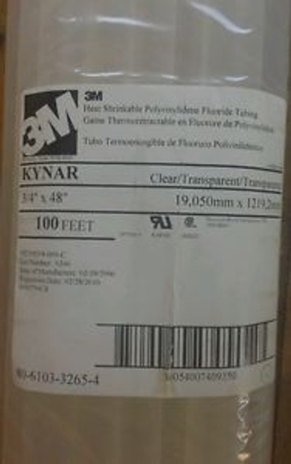 3M Kynar Heat Shrink Tubing CLEAR 3/4 in, 48 long  25 pcs 100 ft M23053/8-009-C