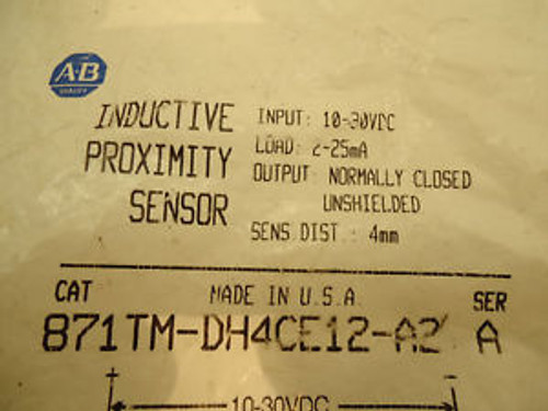 ALLEN BRADLEY 871TM-DH4CE12-A2 PROXIMITY SENSOR