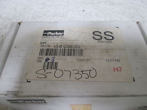 LOT OF 3 PARKER 10-8 CBZ-SS CPI MALE ELBOW NEW IN A BOX