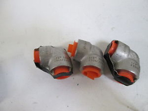LOT OF 3 ELBOW 1/2 3000# F304/304L NEW OUT OF BOX