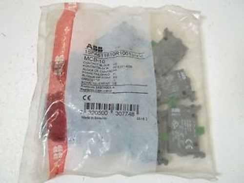 LOT OF 10 ABB MCB-10 CONTACT BLOCK NEW IN A FACTORY BAG
