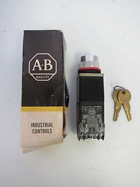 New Allen Bradley Key Selector Switch 2 Position 800MR-H48B Ser. A 800MRH48B