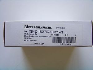 Pepperl+Fuchs #OBH50-18GKFR75-E0123-V1 Photoelectric New  5/4/1