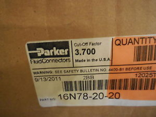 NEW PARKER 16N78-20-20 HOSE FITTING 16N782020