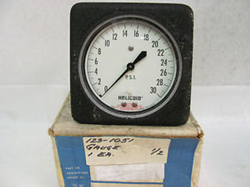 ACCO Helicoid E1F3D3A000000 Pressure Gauge/Gage 30 PSI Panel Mount 4-1/2New