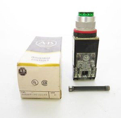 Allen Bradley 800MR-PB16GAS Ser D Illuminated Push Button Switch Red