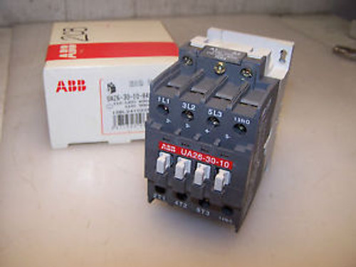 NEW ABB 45 AMP MOTOR CONTACTOR 30 HP MAX COIL 110 - 120 VOLT UA26-30-10