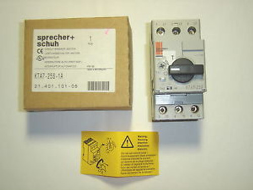 SPRECHER + SCHUH KTA7-25S-1A MOTOR PROTECTION CIRCUIT BREAKER 1A 480V 1/2HP New