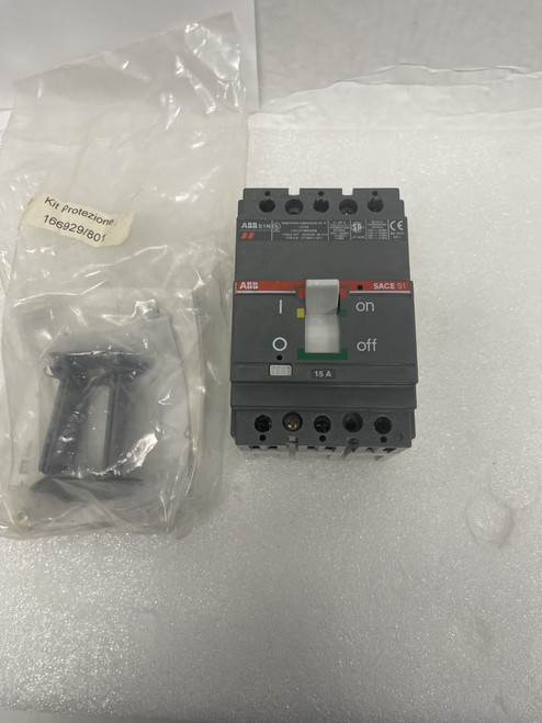 Abb Sace Isomax S1N015Tl 600V 15 Amp 3-Pole Circuit Breaker