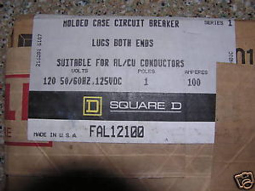 Square D Circuit Breaker FAL12100 100A  New