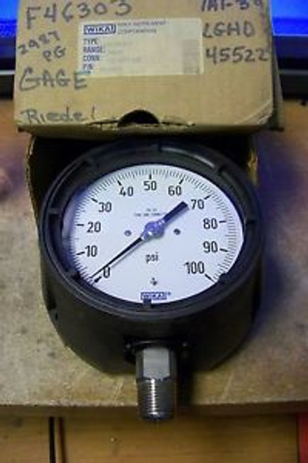 NEW WIKA 232.34 4.5 Process Pressure Gauge 100 PSI 1/2 NPT LM