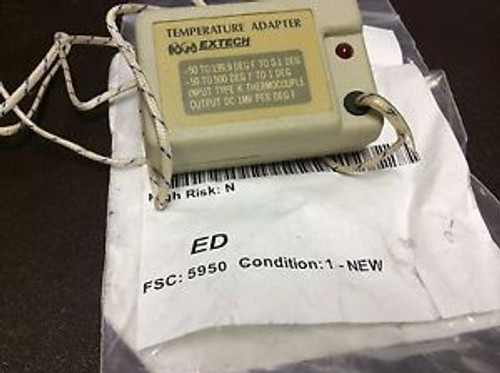 Used Extech Instruments K-Type Thermocouple Temperature Adapter -50F TO 500F