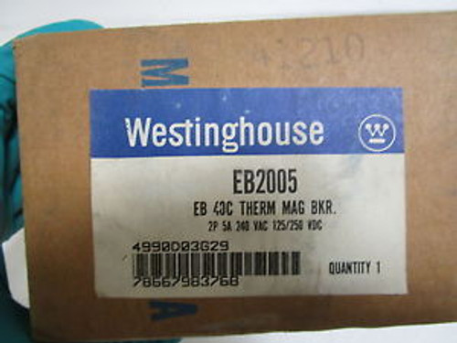 WESTINGHOUSE CIRCUIT BREAKER EB2005 NEW IN BOX