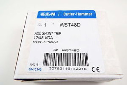 CUTLER HAMMER WST48D (SUPPLEMENTARY PROTECTOR SHUNT TRIP 12 TO 48 VDC) New