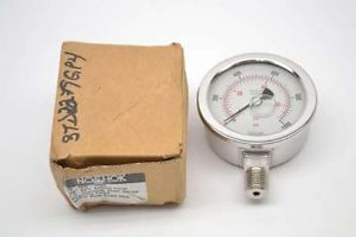 NOSHOK 25-500-1000 0-1000PSI 2-1/2 IN 1/4 IN GLYCERINE PRESSURE GAUGE B457367