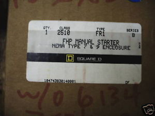 SQUARE D 2510 FHP MANUAL STARTER FR1 Ser.B  New