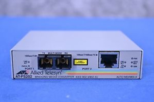 ATI Allied Telesyn AT-FS202 Bridging Media Converter IEEE 802.3/802.3U