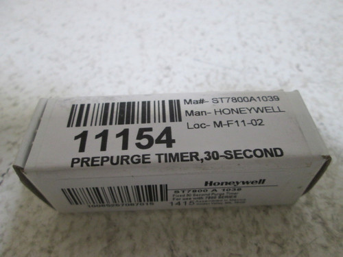 HONEYWELL ST7800 A 1039 30 SECOND PREPURGE TIMER NEW IN A BOX