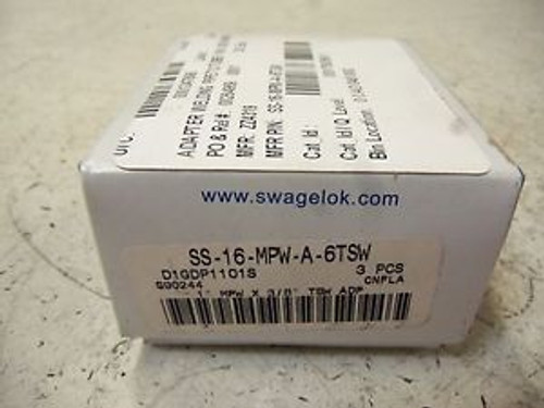 LOT OF 3 SWAGELOK SS-16-MPW-A-6TSW NEW IN BOX