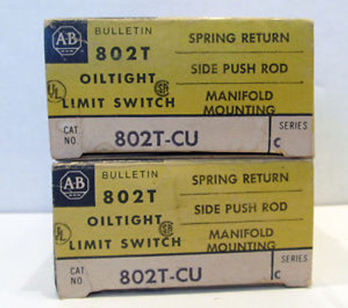 NOS Allen Bradley 802T-CU Ser C Oil Tight Side Push Rod Limit Switch NEMA A600