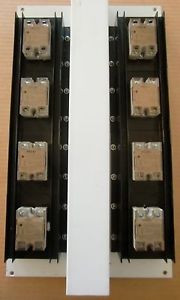 8 Omron 6SPDX-AC-100-120 relays mounted on panel with 2-1/2??? wire tray