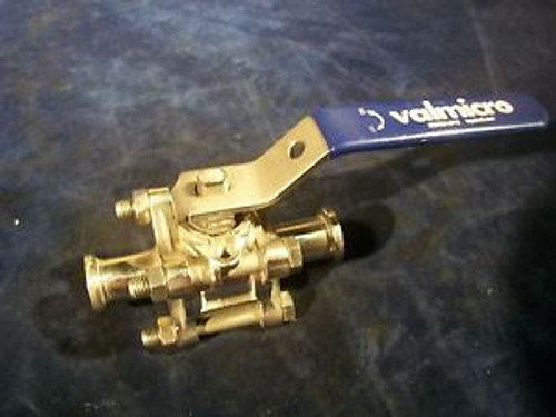 VALMICRO CF8M 1/2 TRI-CLOVER STAINLESS STEEL BALL VALVE