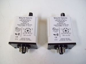MACROMATIC TR-50228-09 SER.C TIME DELAY RELAY 24 VAC/DC - 2PCS - NEW