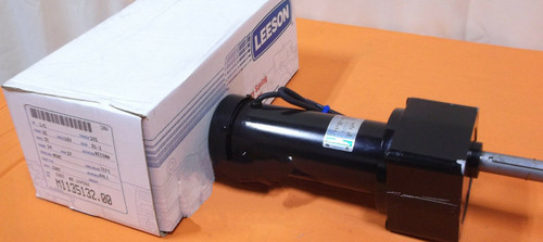 NEW Leeson Electric Motor Gear Reduction Gearmotor DC 180 Volt 1/5 HP 27RPM