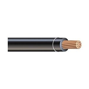 Building Wire, THHN, 8 AWG, Black, 100ft