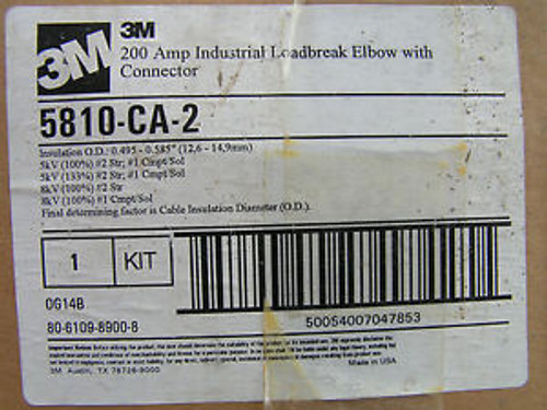 3M #5810-CA-2 200 Amp Industrial Loadbreak Elbow 0.495 - 0.585 NEW