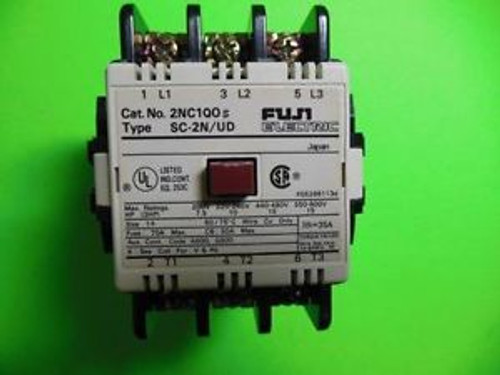 Fuji SC-1N/UD Cat. 2NCOTO MAGNETIC CONTACTOR 3-PH 3 POLE Ith=35A Coil 100-110V/
