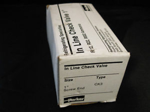 Parker In Line Check Valve CK3 1 in new