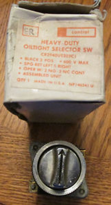 NEW NOS GE General Electric CR2940US203C1 3 Position Selector Switch 600 Volts
