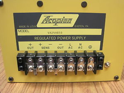 ACOPIAN REGULATED POWER SUPPLY - MDL #VA24H850 - ORIGINAL BOX