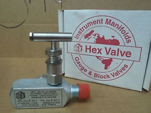 HEX Stainless S/S Valve HB502U3131292 4500 PSI 1/2 New